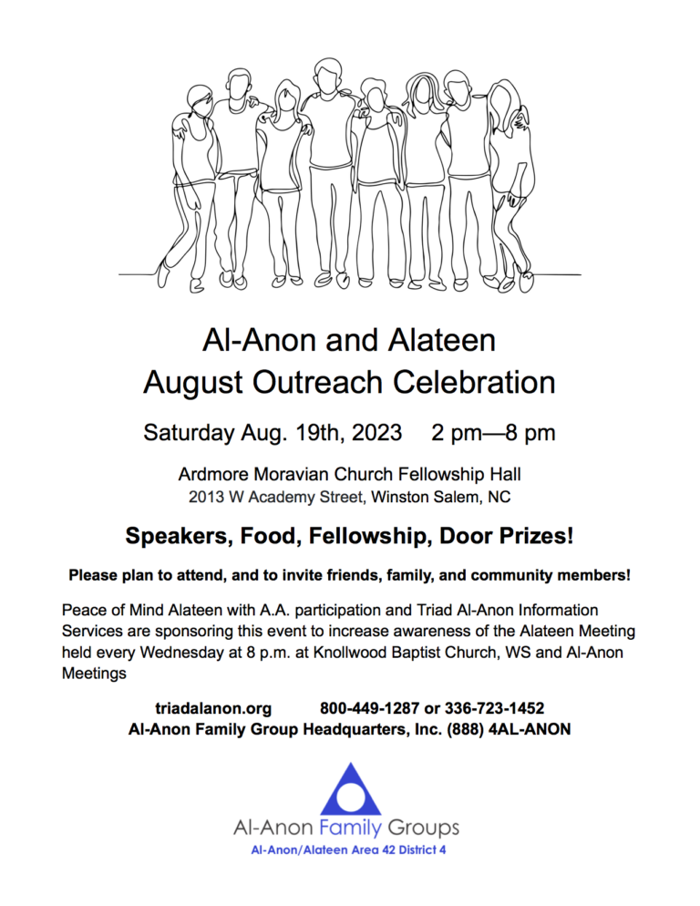 Triad AlAnon and Alateen Serving the Greensboro, High Point and WinstonSalem areas